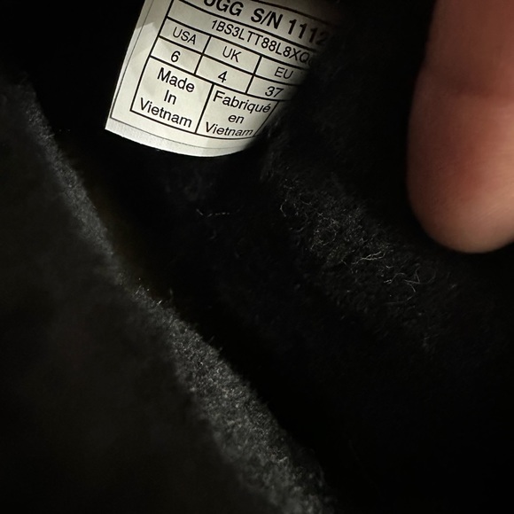 UGG Black Short Classic Stellar Sequin Boots 37 US 6 - Picture 11 of 12